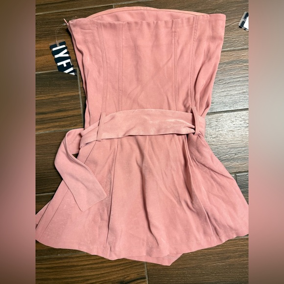 HYFVE Strapless Pink Dress with Belt - Picture 2 of 3